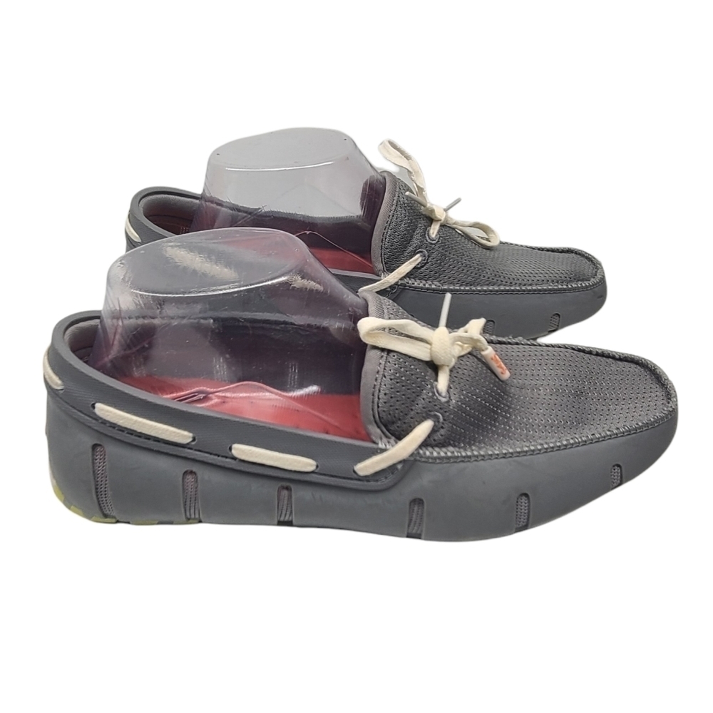 SWIMS Men's Lace Loafer Boat Shoes  Camo Gray‎ Sz 7